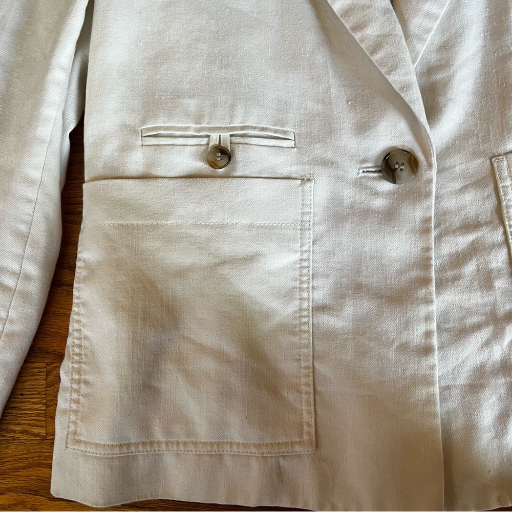 Madewell Off-White Patch Pocket Blazer - image 5